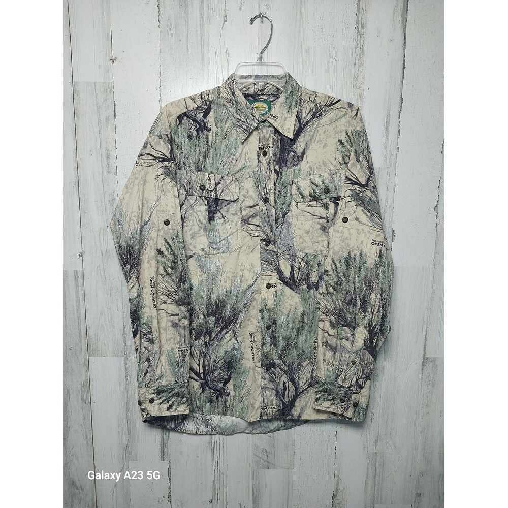 Cabela's Shirt Men’s Sz M Open Country Seclusion 3D camouflage button Up Hunting